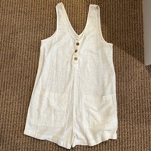 White rip curl romper